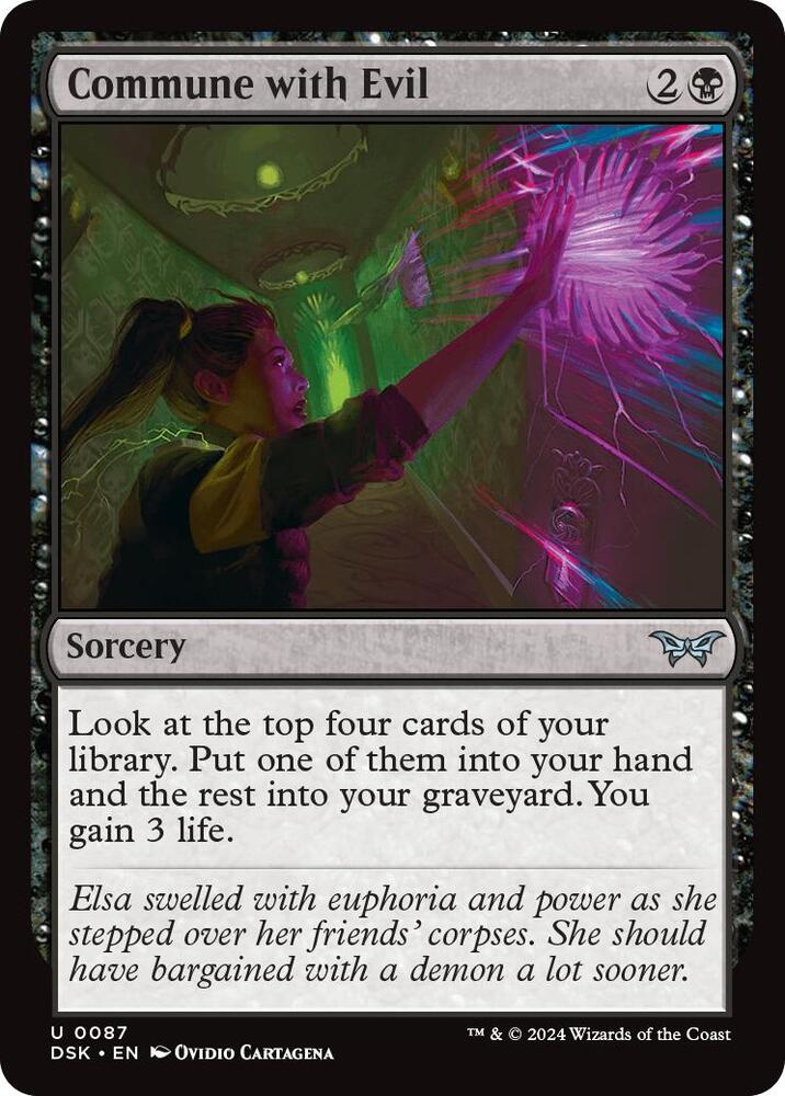Commune with Evil 87 card from Duskmourn: House of Horror