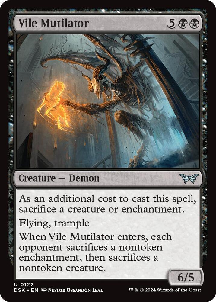 Vile Mutilator 122 card from Duskmourn: House of Horror