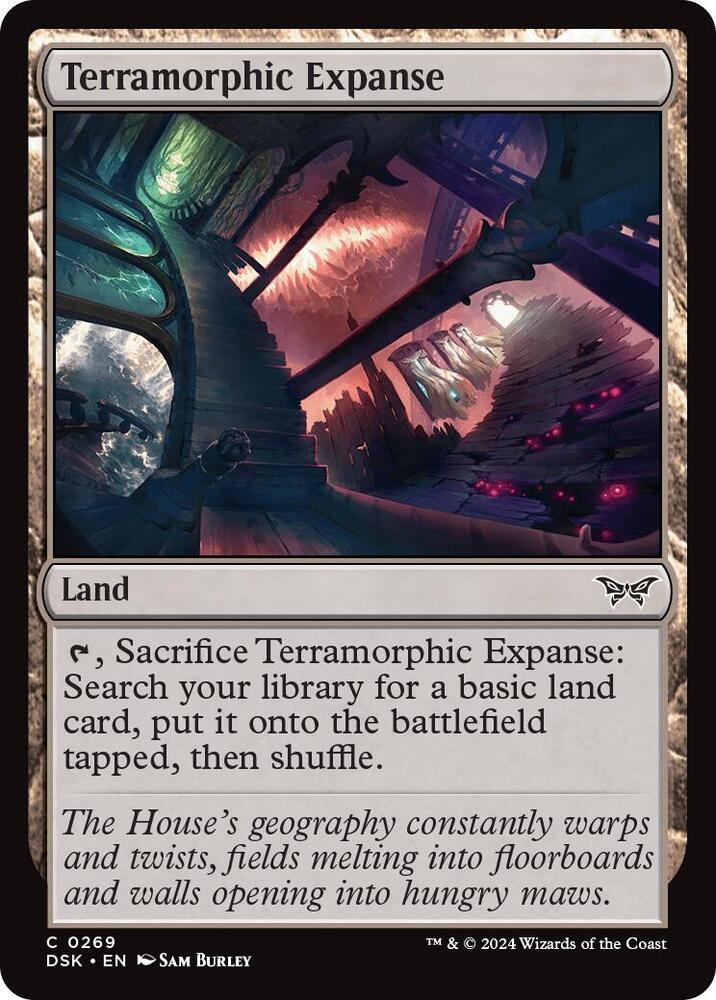 Terramorphic Expanse 269 card from Duskmourn: House of Horror