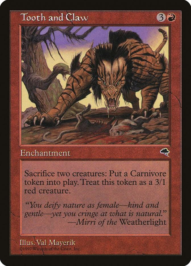 Tooth and Claw 210 card from Tempest
