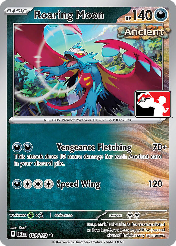 Roaring Moon 109/162 card from Prize Pack Series Cards