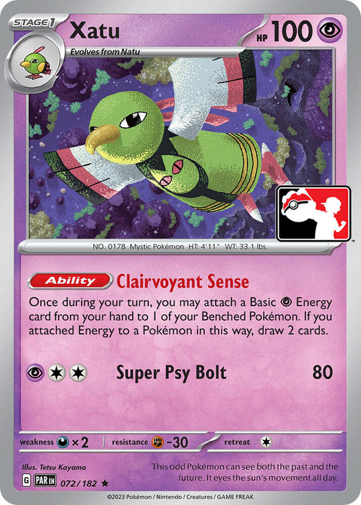 Xatu 072/182 card from Prize Pack Series Cards