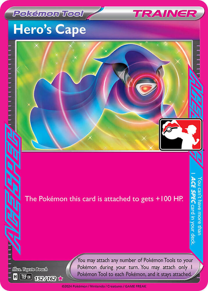 Hero's Cape 152/162 card from Prize Pack Series Cards