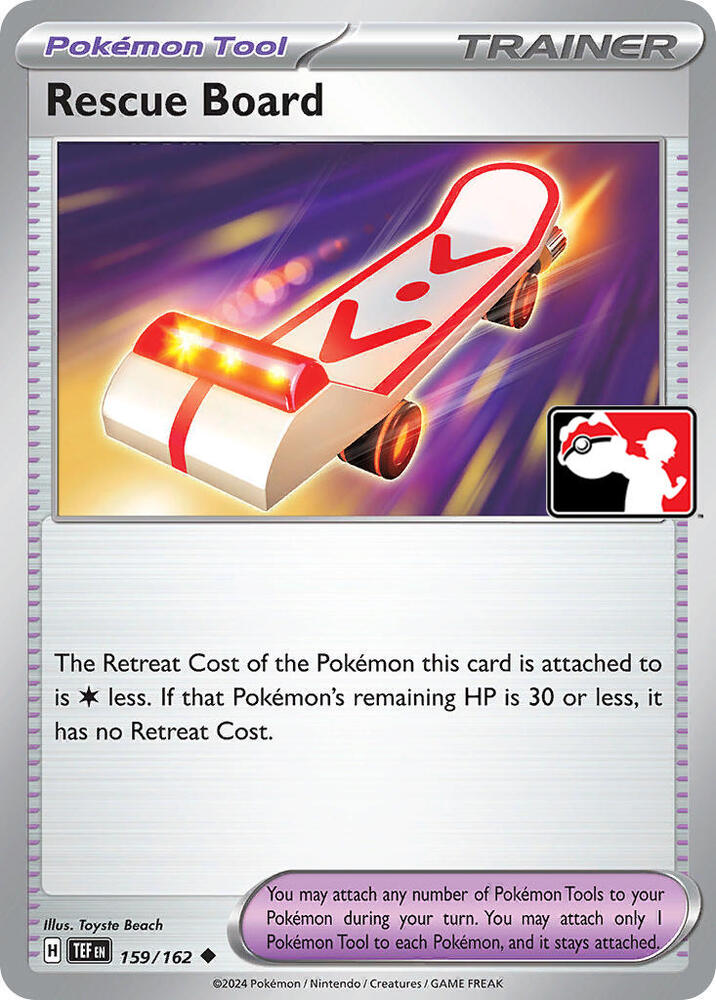 Rescue Board 159/162 card from Prize Pack Series Cards