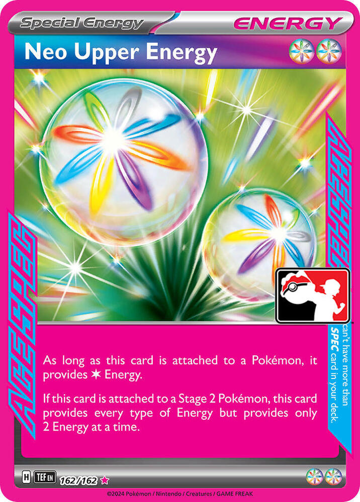 Neo Upper Energy 162/162 card from Prize Pack Series Cards