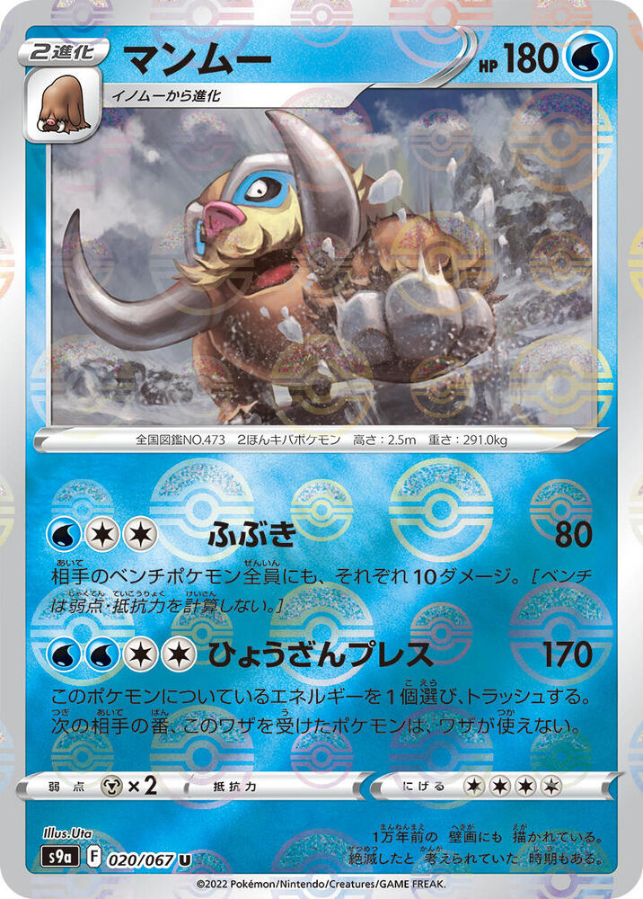 Mamoswine (Mirror Holofoil) 020/067 card from S9a: Battle Region