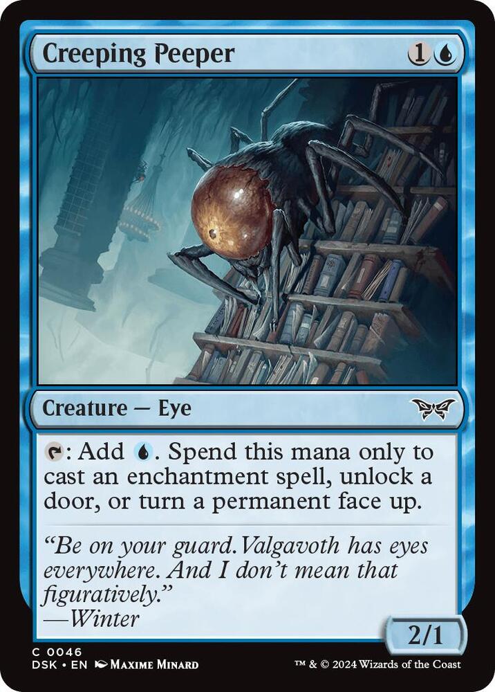 Creeping Peeper 46 card from Duskmourn: House of Horror
