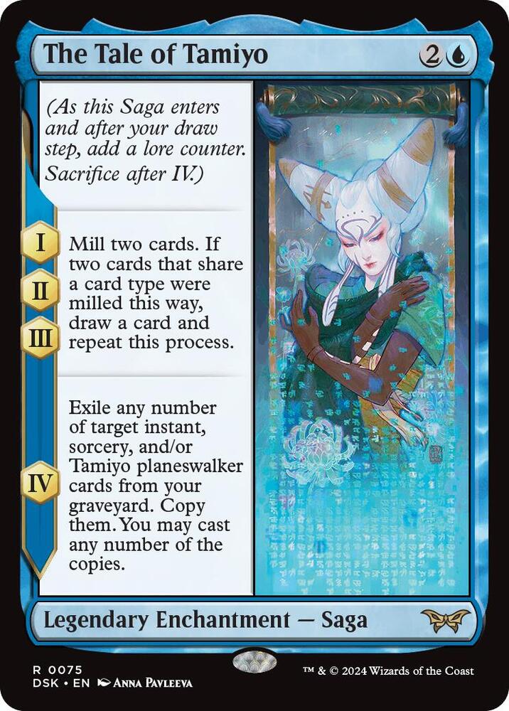 The Tale of Tamiyo 75 card from Duskmourn: House of Horror