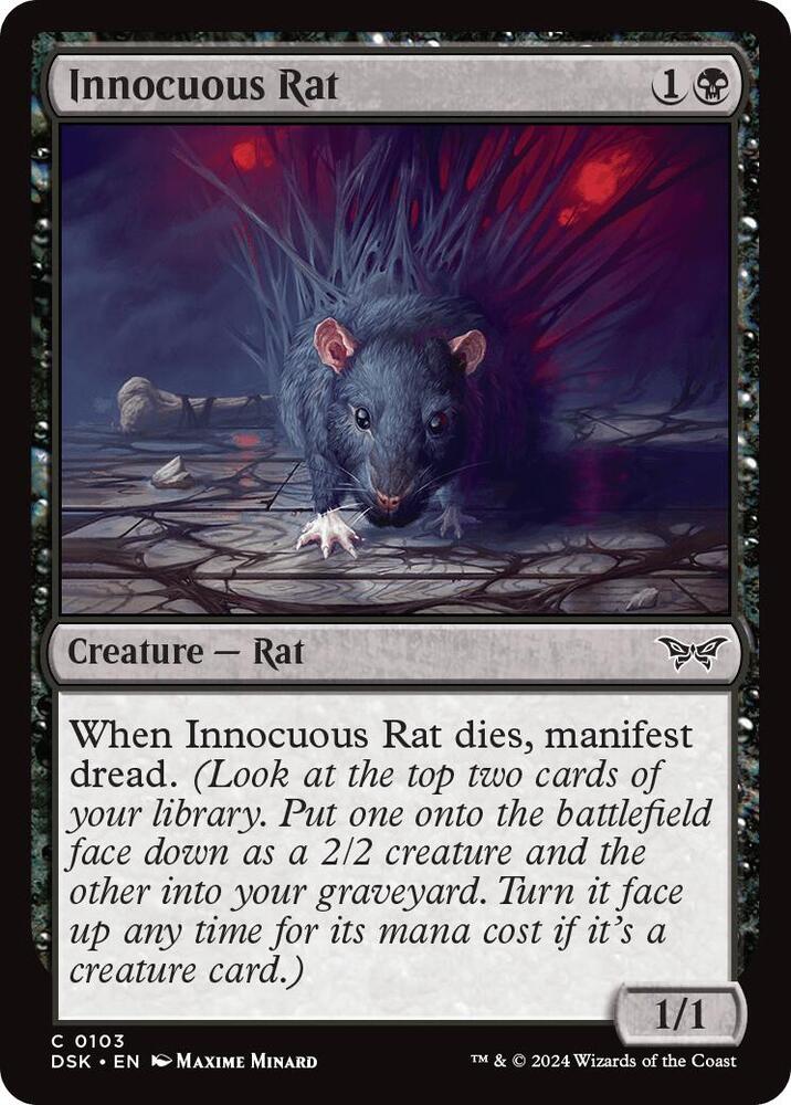 Innocuous Rat 103 card from Duskmourn: House of Horror