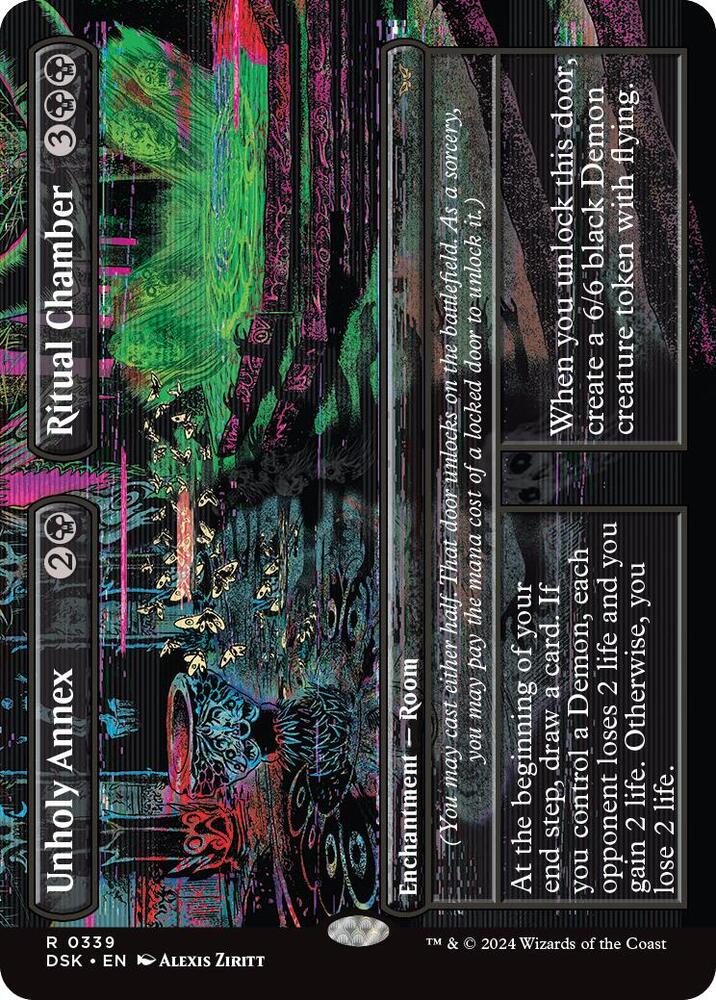 Unholy Annex // Ritual Chamber (Borderless) 339 card from Duskmourn: House of Horror