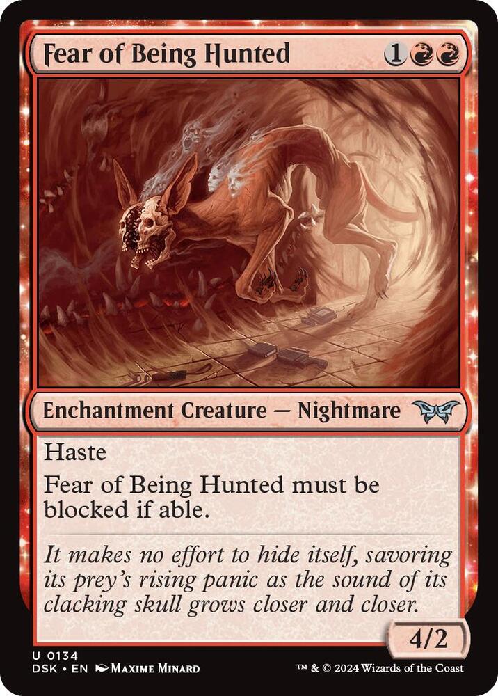 Fear of Being Hunted 134 card from Duskmourn: House of Horror