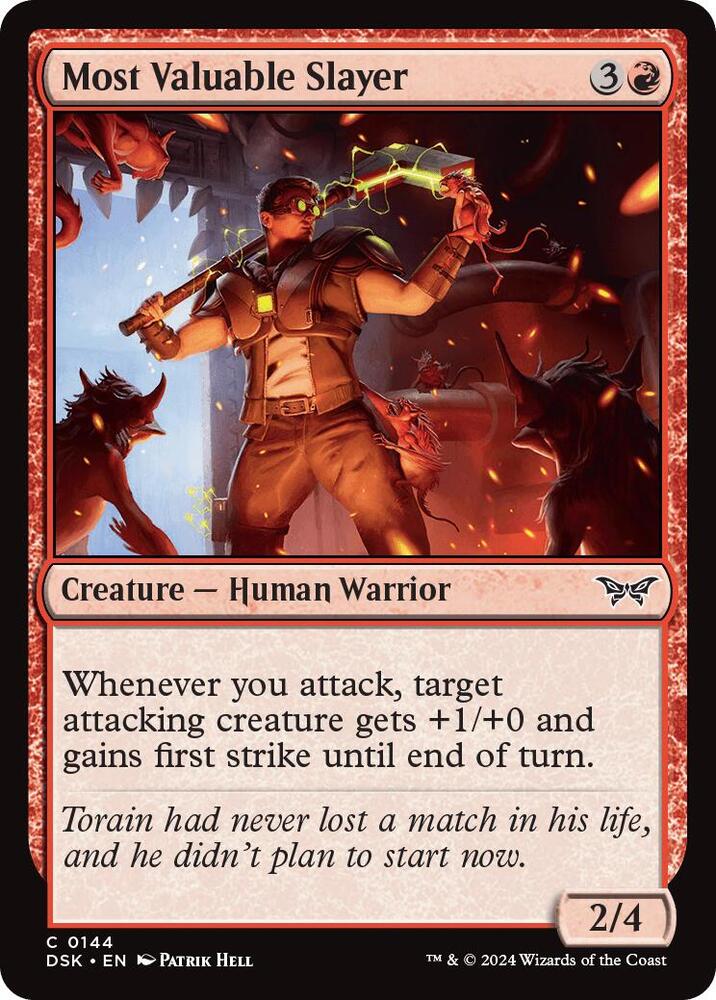 Most Valuable Slayer 144 card from Duskmourn: House of Horror