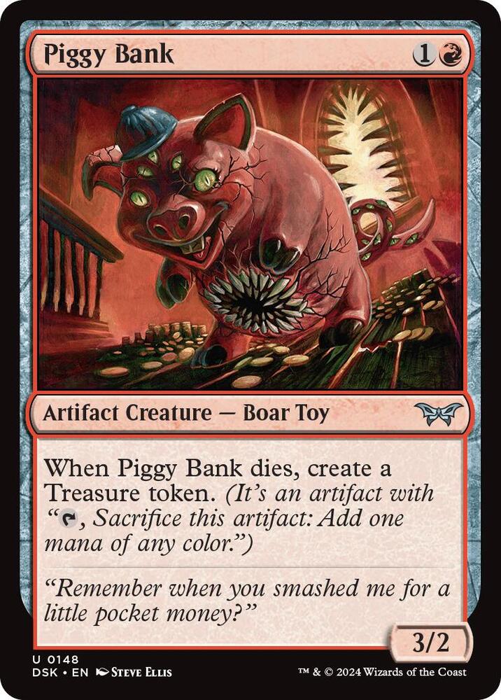 Piggy Bank 148 card from Duskmourn: House of Horror