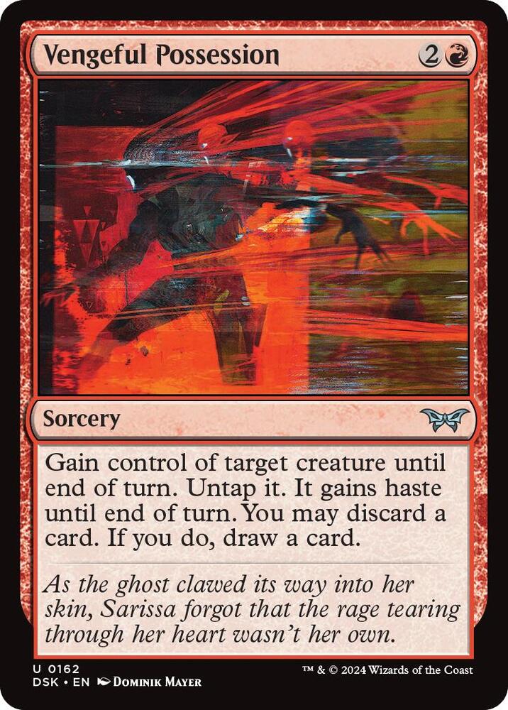 Vengeful Possession 162 card from Duskmourn: House of Horror