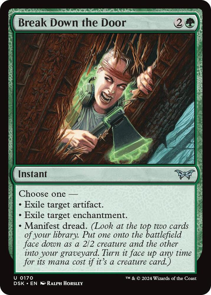 Break Down the Door 170 card from Duskmourn: House of Horror