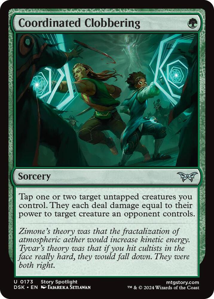 Coordinated Clobbering 173 card from Duskmourn: House of Horror