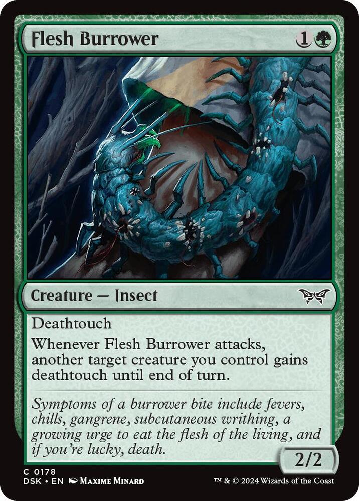 Flesh Burrower 178 card from Duskmourn: House of Horror
