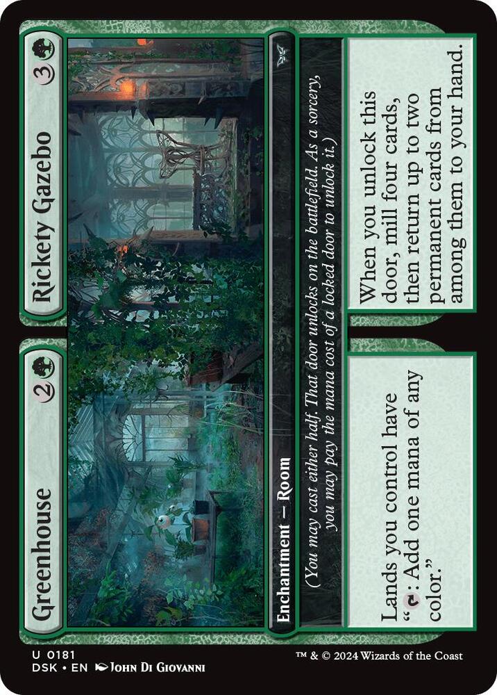 Greenhouse // Rickety Gazebo 181 card from Duskmourn: House of Horror