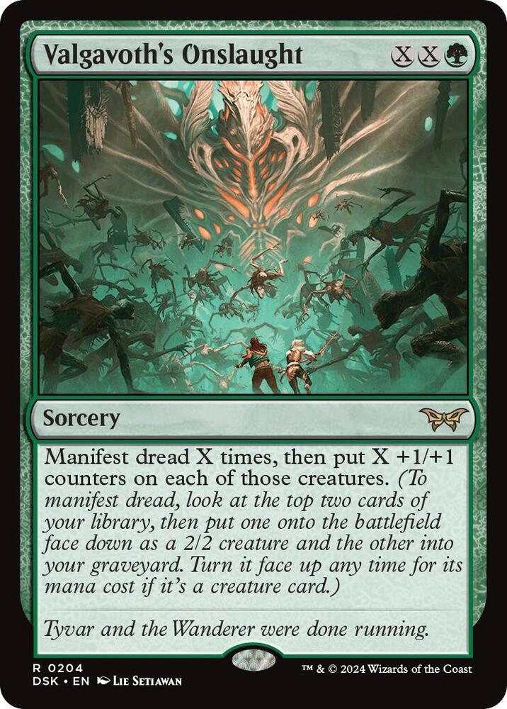 Valgavoth's Onslaught 204 card from Duskmourn: House of Horror