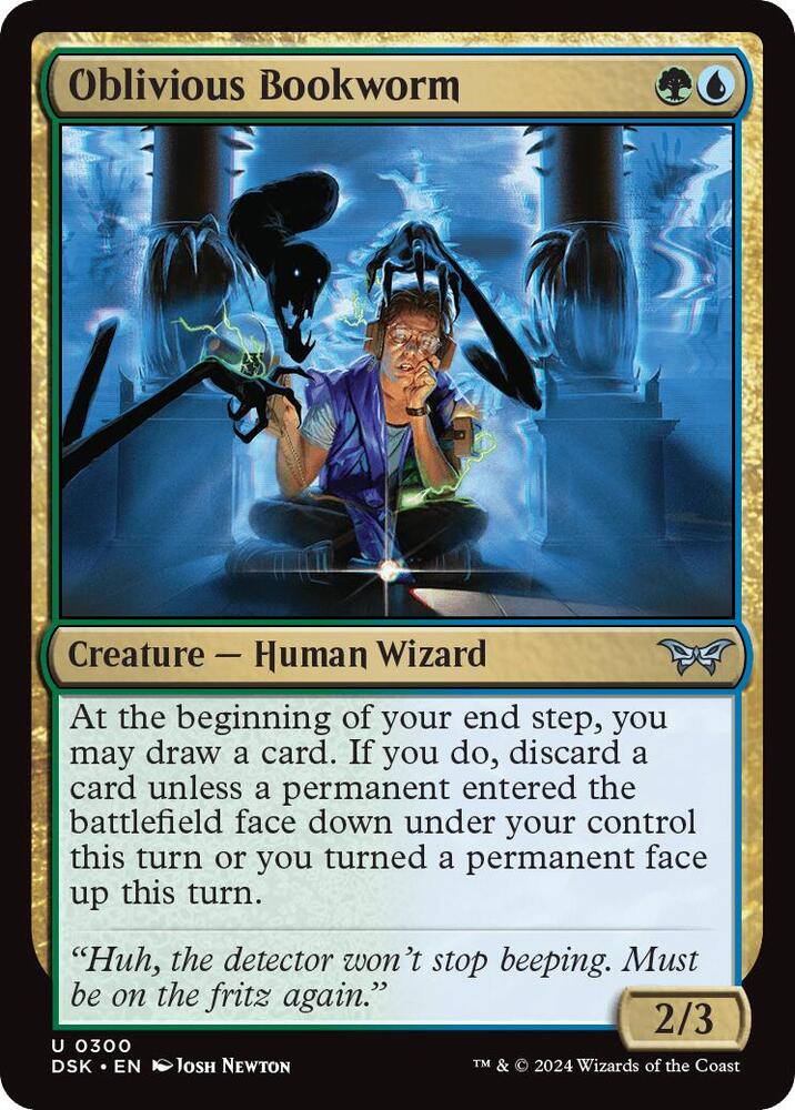 Oblivious Bookworm 300 card from Duskmourn: House of Horror