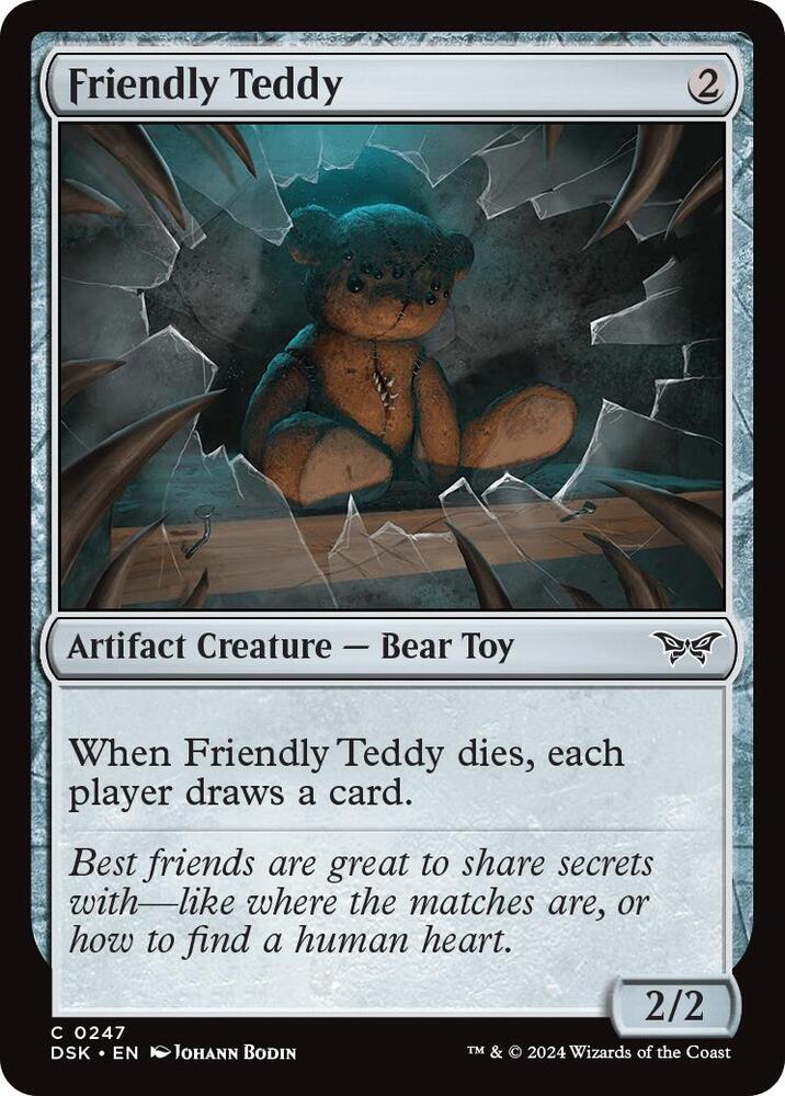 Friendly Teddy 247 card from Duskmourn: House of Horror