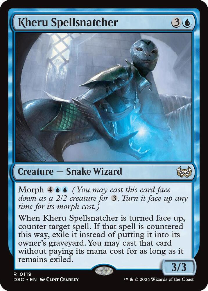 Kheru Spellsnatcher 119 card from Commander: Duskmourn: House of Horror