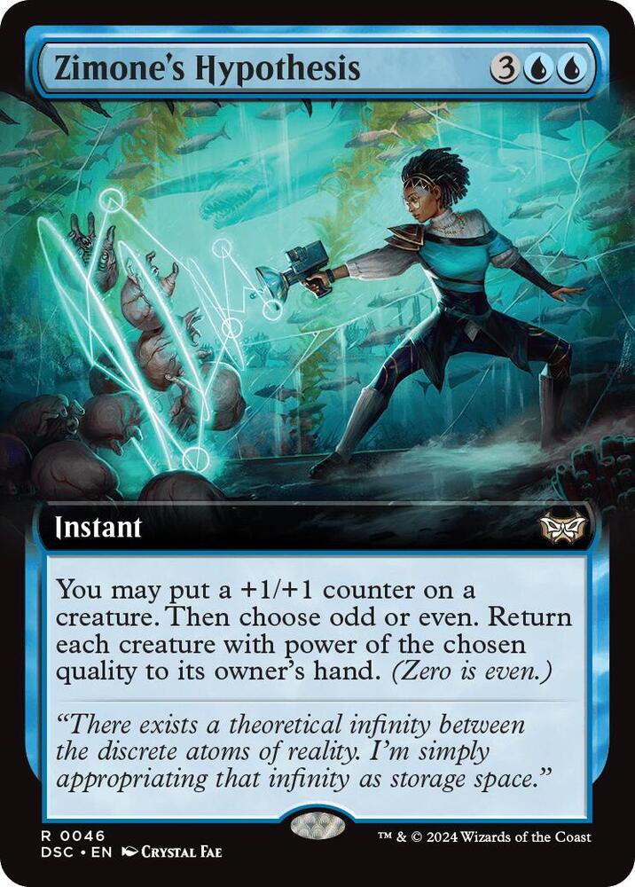 Zimone's Hypothesis (Extended Art) 46 card from Commander: Duskmourn: House of Horror