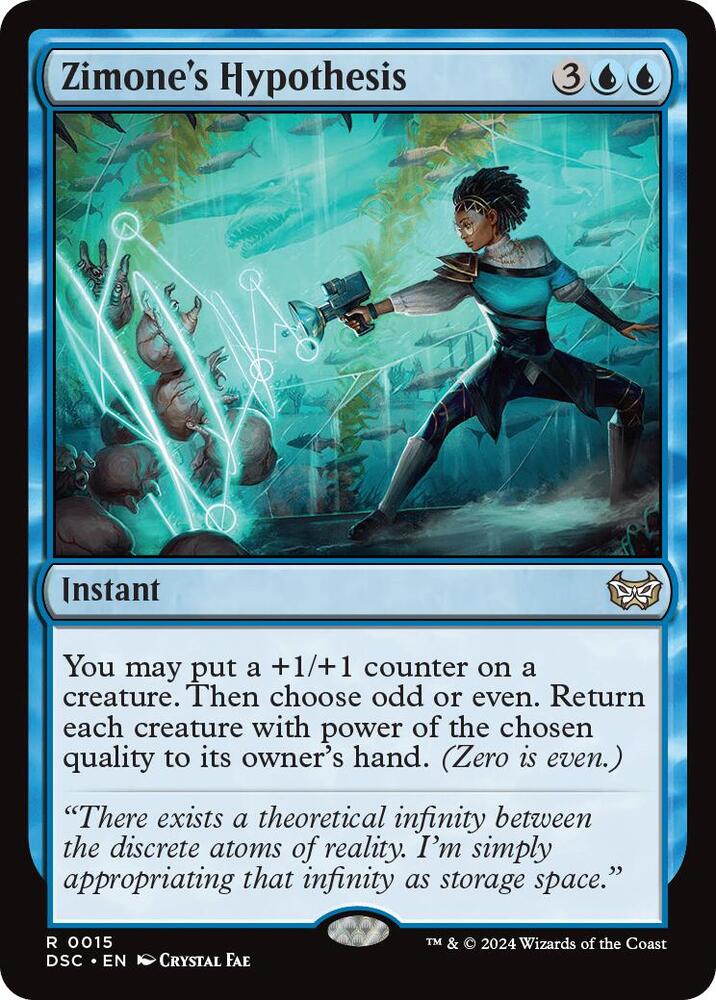 Zimone's Hypothesis 15 card from Commander: Duskmourn: House of Horror