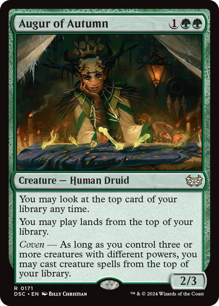 Augur of Autumn 171 card from Commander: Duskmourn: House of Horror