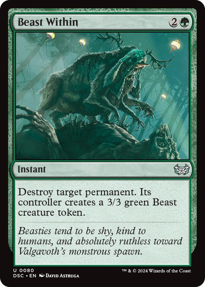 Beast Within 80 card from Commander: Duskmourn: House of Horror