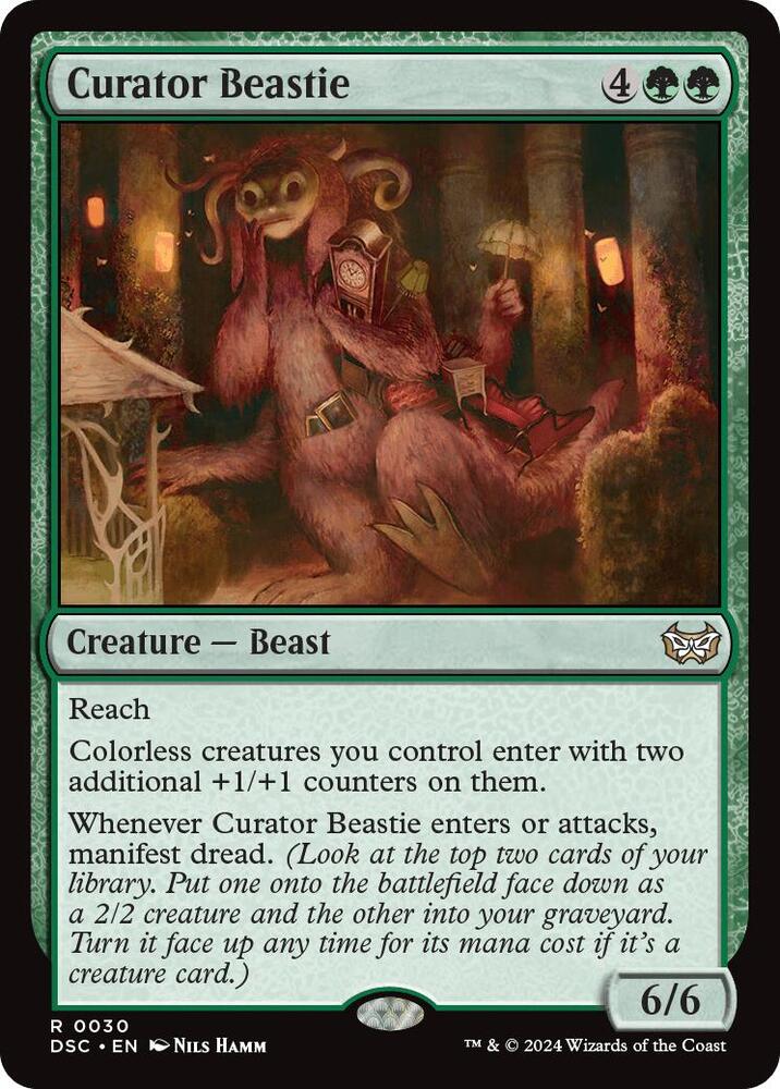 Curator Beastie 30 card from Commander: Duskmourn: House of Horror