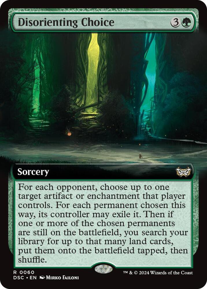 Disorienting Choice (Extended Art) 60 card from Commander: Duskmourn: House of Horror