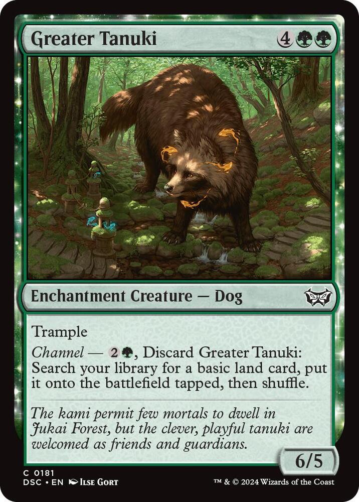 Greater Tanuki 181 card from Commander: Duskmourn: House of Horror