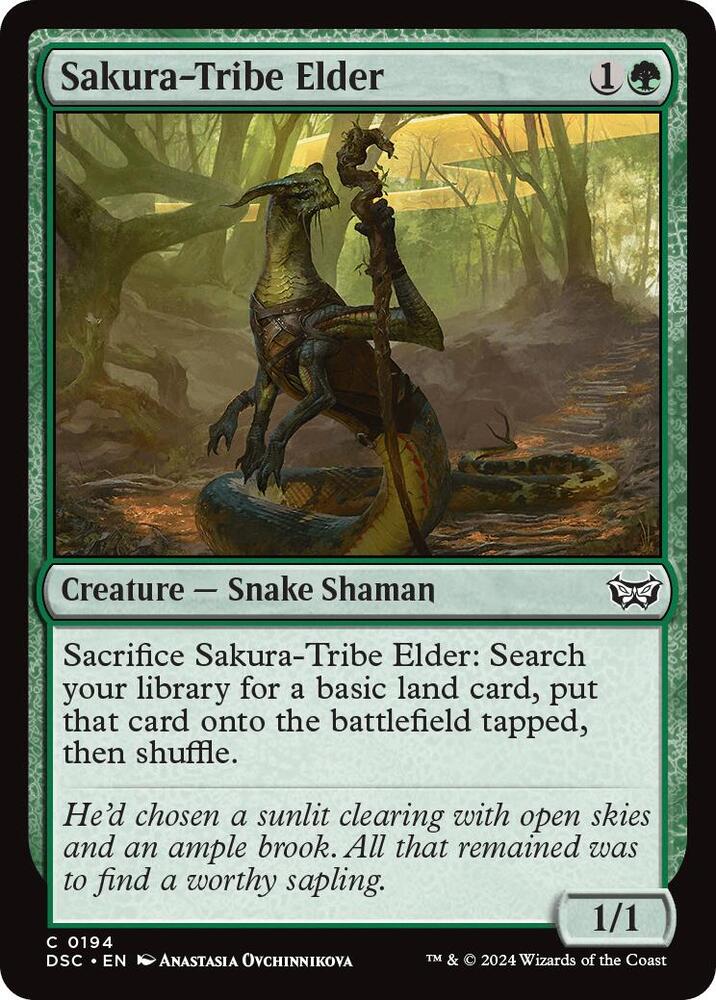 Sakura-Tribe Elder 194 card from Commander: Duskmourn: House of Horror