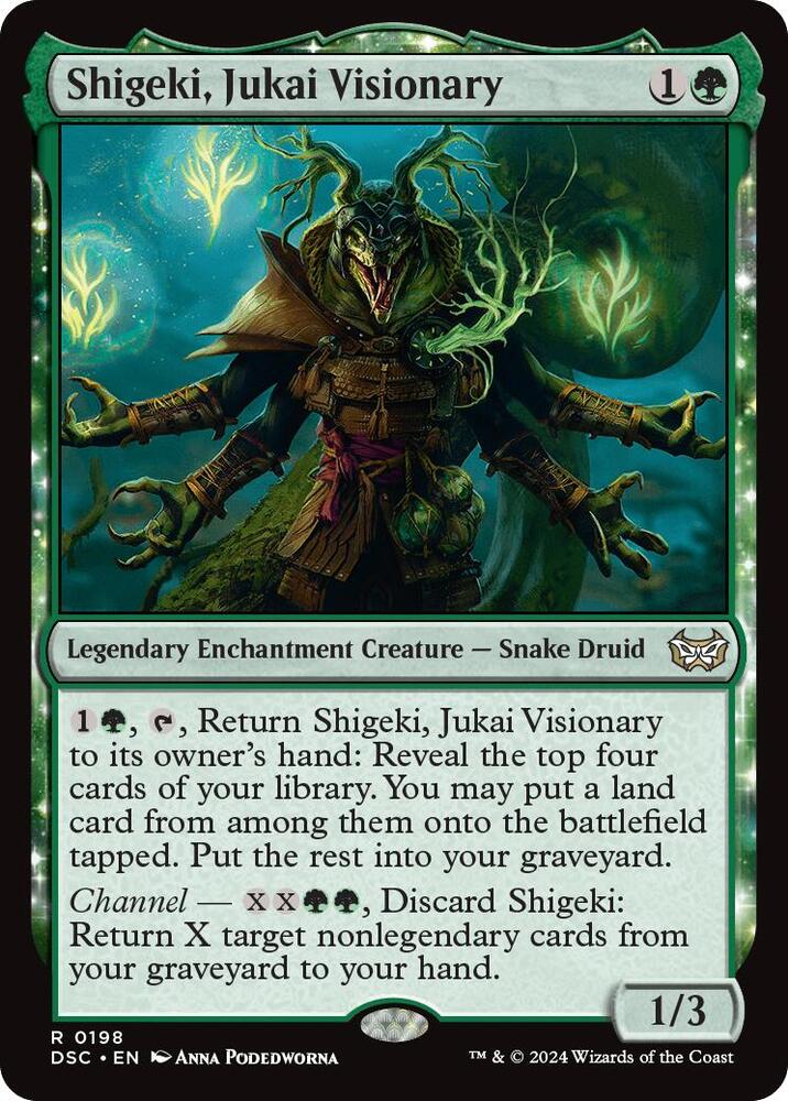 Shigeki, Jukai Visionary 198 card from Commander: Duskmourn: House of Horror