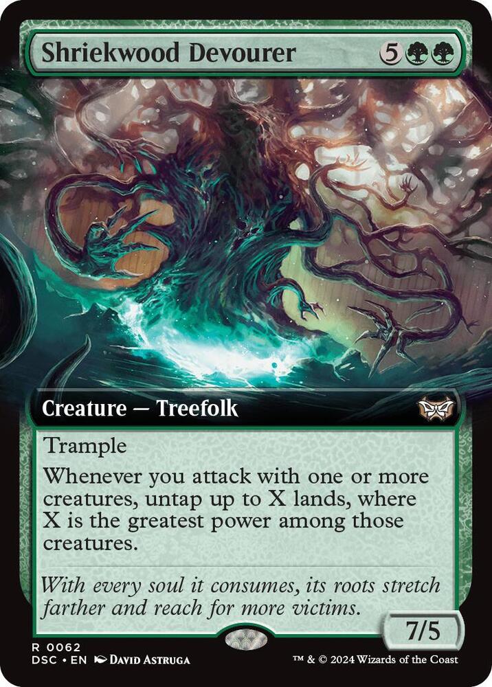 Shriekwood Devourer (Extended Art) 62 card from Commander: Duskmourn: House of Horror