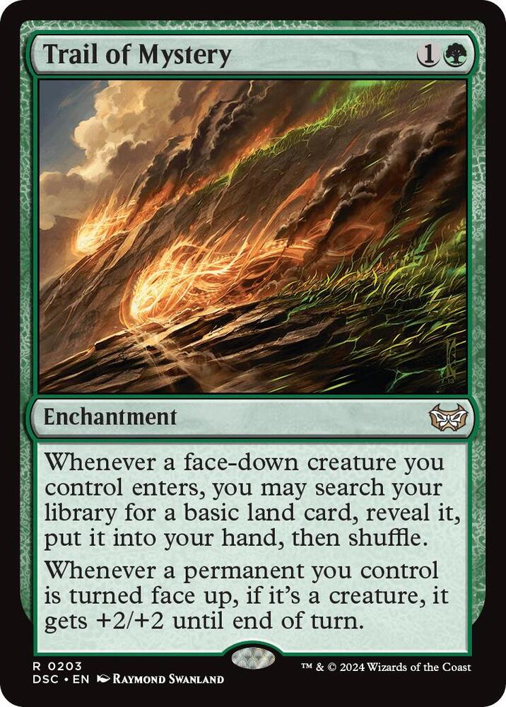 Trail of Mystery 203 card from Commander: Duskmourn: House of Horror