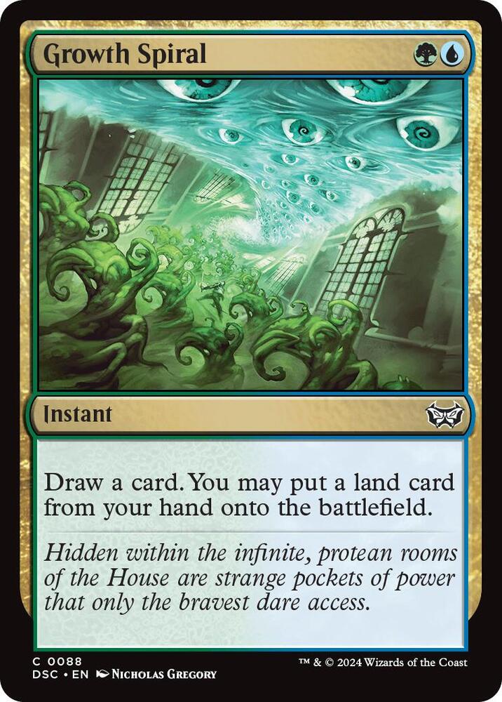 Growth Spiral 88 card from Commander: Duskmourn: House of Horror