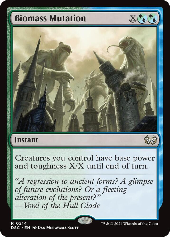 Biomass Mutation 214 card from Commander: Duskmourn: House of Horror