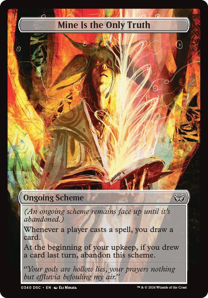 Mine Is The Only Truth (Full Art) 340 card from Archenemy: Duskmourn