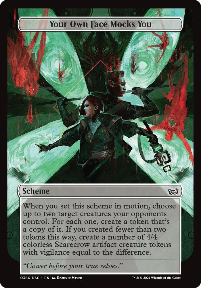 Your Own Face Mocks You (Full Art) 366 card from Archenemy: Duskmourn