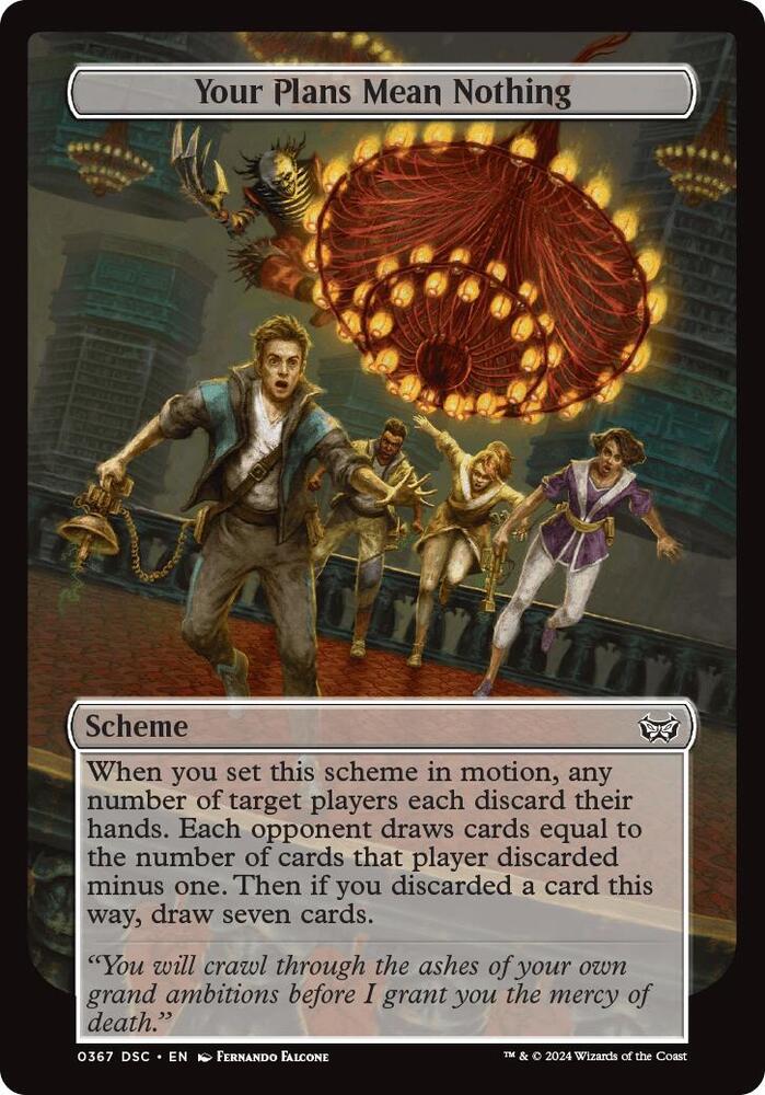 Your Plans Mean Nothing (Full Art) 367 card from Archenemy: Duskmourn