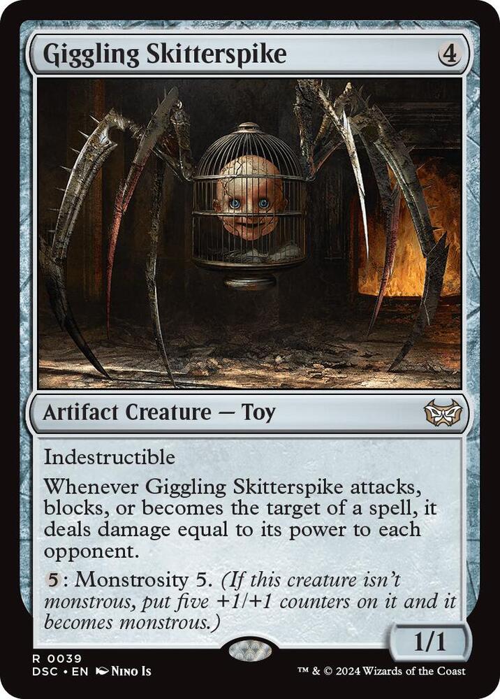 Giggling Skitterspike 39 card from Commander: Duskmourn: House of Horror