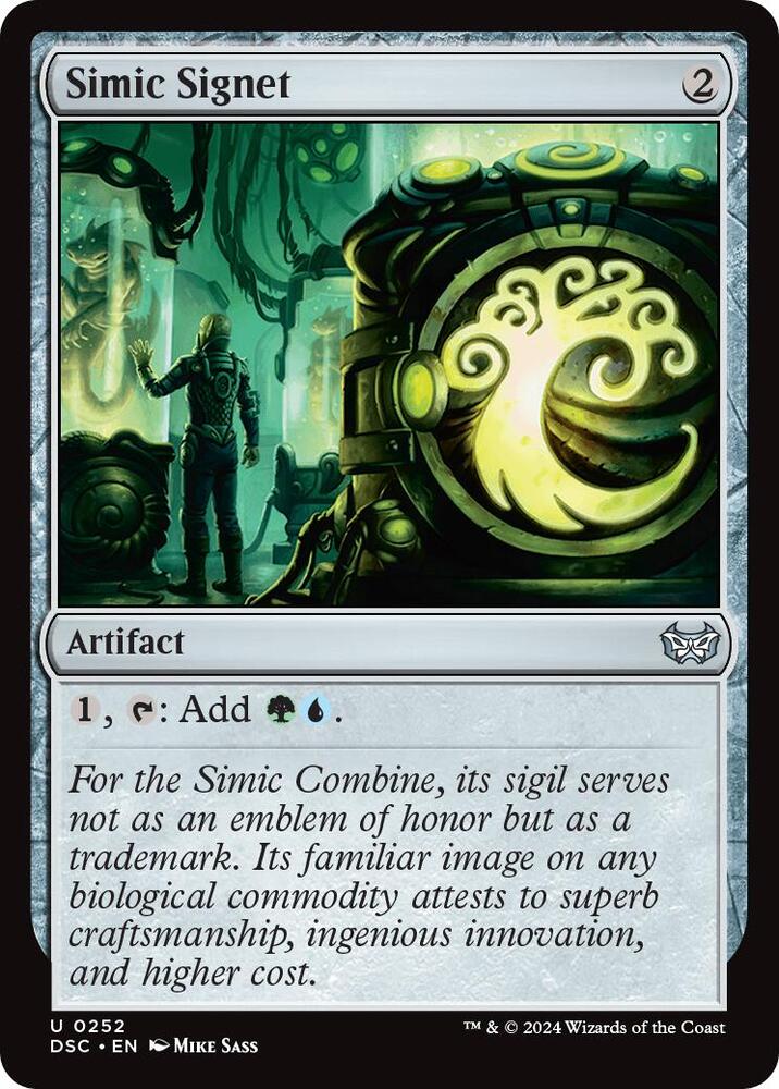 Simic Signet 252 card from Commander: Duskmourn: House of Horror