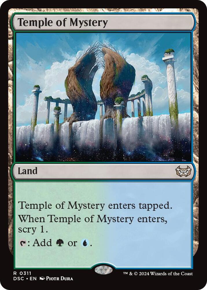 Temple of Mystery 311 card from Commander: Duskmourn: House of Horror