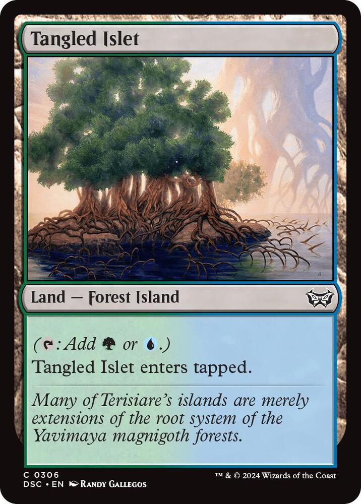 Tangled Islet 306 card from Commander: Duskmourn: House of Horror