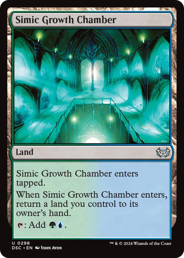 Simic Growth Chamber 298 card from Commander: Duskmourn: House of Horror