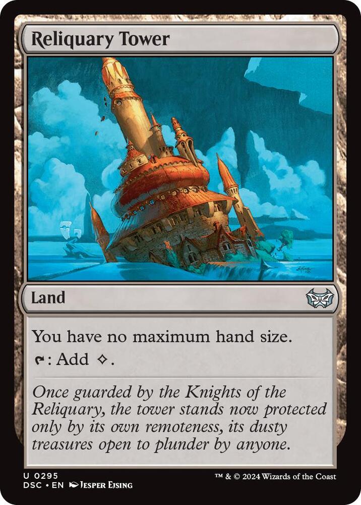 Reliquary Tower 295 card from Commander: Duskmourn: House of Horror