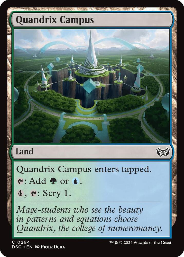 Quandrix Campus 294 card from Commander: Duskmourn: House of Horror