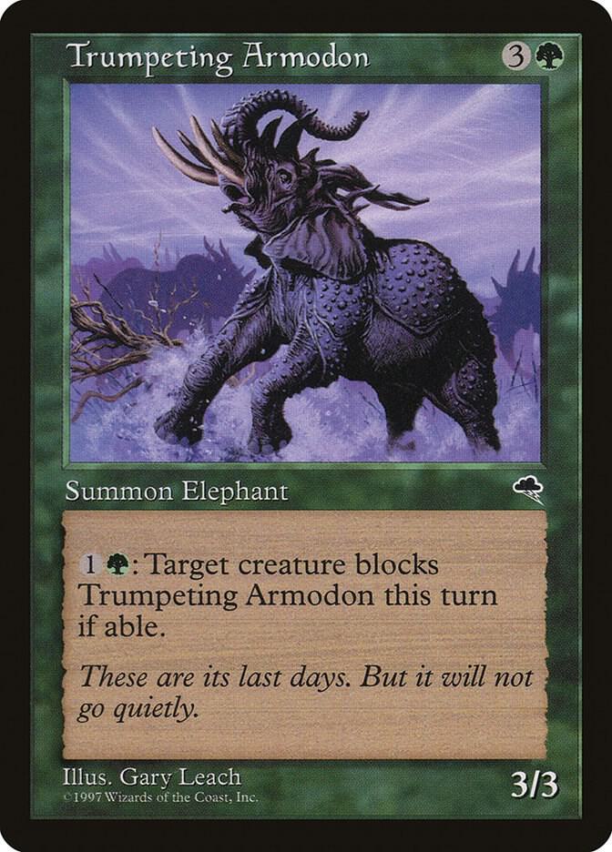Trumpeting Armodon 262 card from Tempest